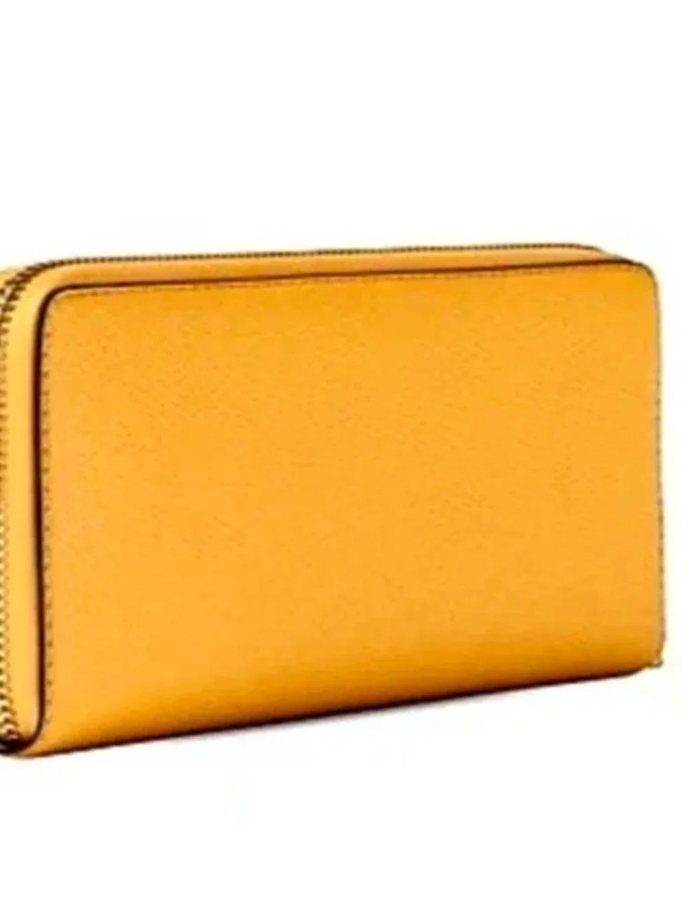 S Michael Kors Jet Set Large Continental Wallet Yellow Wristlet 35T7GTVE7L NWT